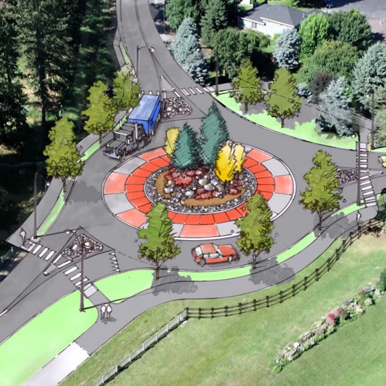Honey Suckle Avenue & 4th Street Roundabout